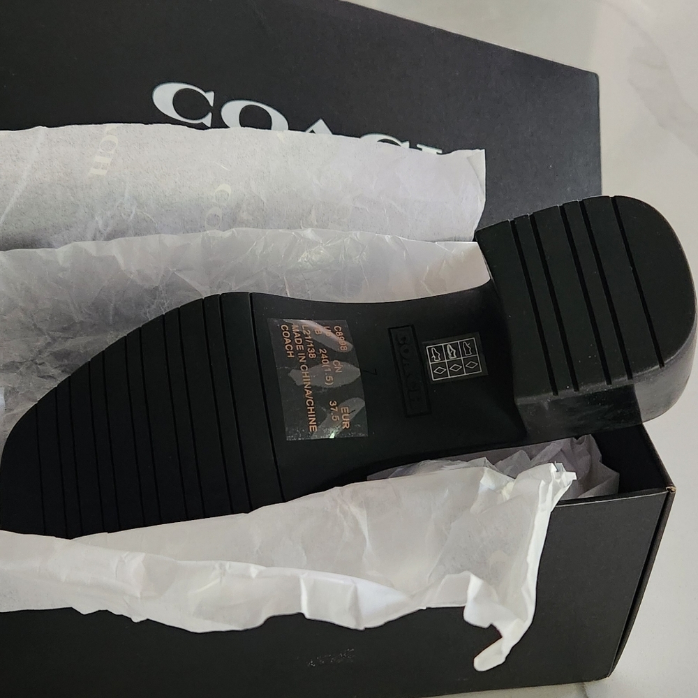 Coach Scarlett Rubber Sandal Black 7 B (M) - Picture 5 of 5